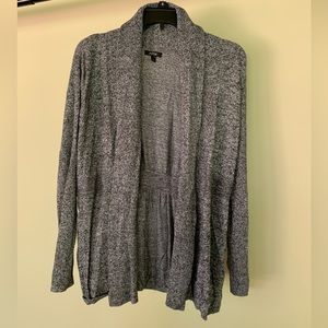 Apt 9 - Gray heathered cardigan with slight cinched waist - size S